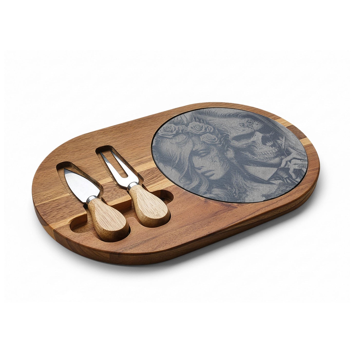 Engraved Gothic Couple Charcuterie Board