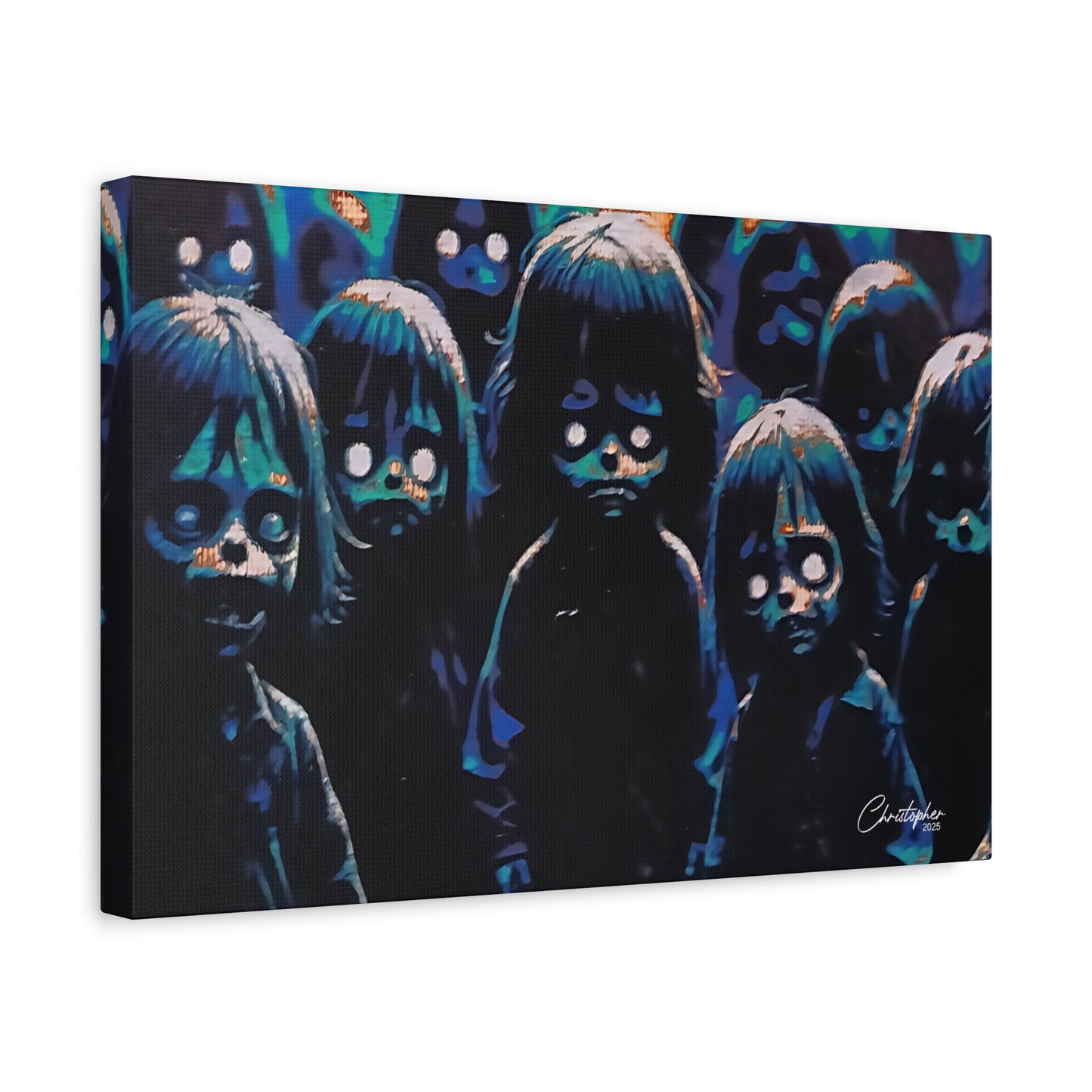 Original Laser Engraved Art, Full Wrapped Edges, Matte Canvas, Stretched, 1.25"