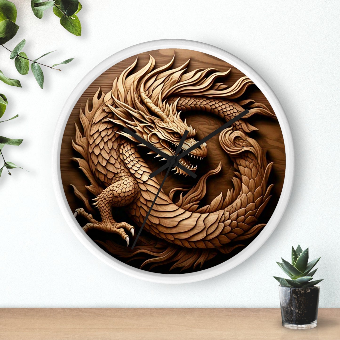Dragon Wall Clock - Asian Inspired Decor, Fantasy Home Accent, Gift for Dragon Lovers, Unique Wall Art, Timeless Elegance
