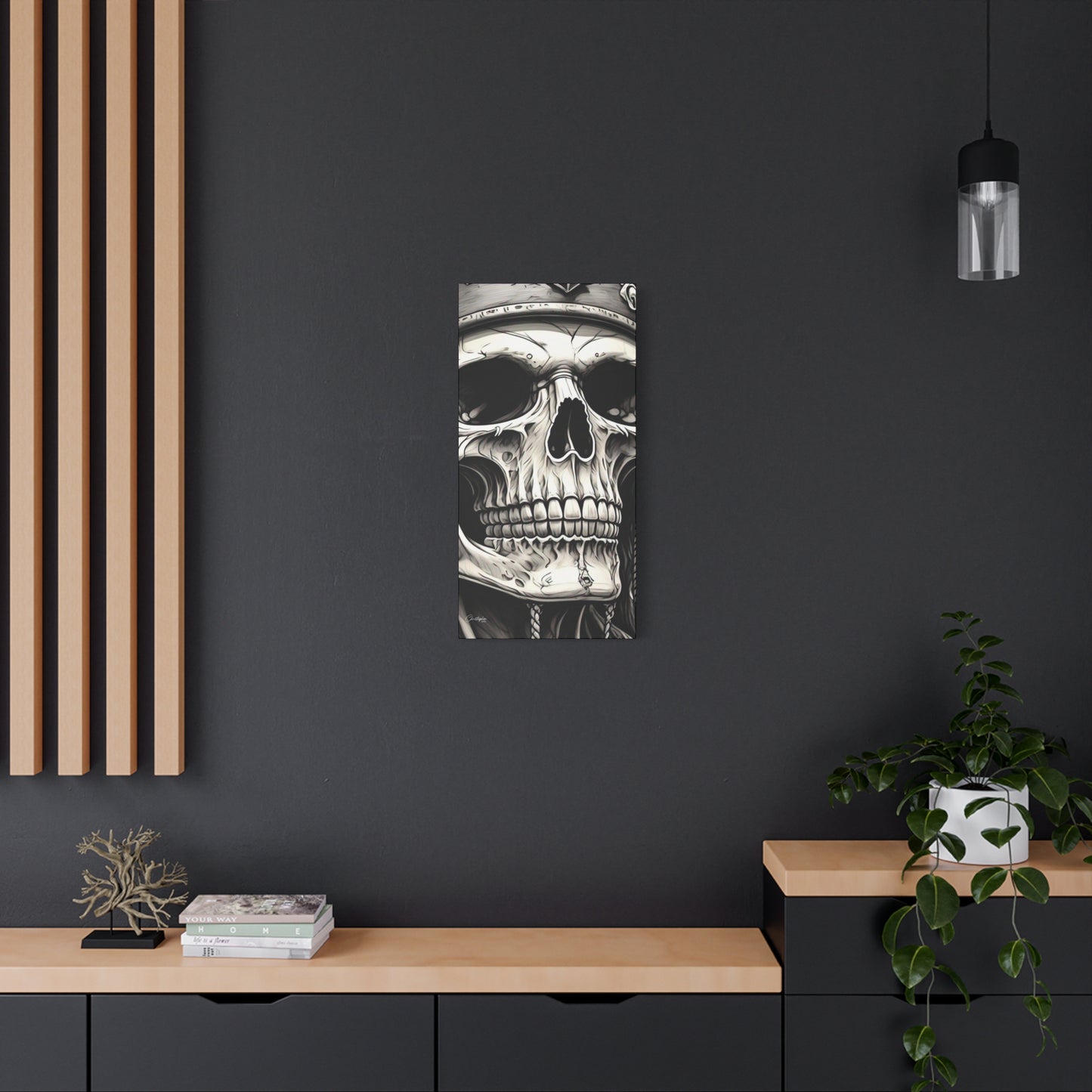 Pirate Skull Canvas Art - Edgy Gothic Decor, Wall Art for Halloween, Gothic Home Decor, Pirate Theme, Gift for Him