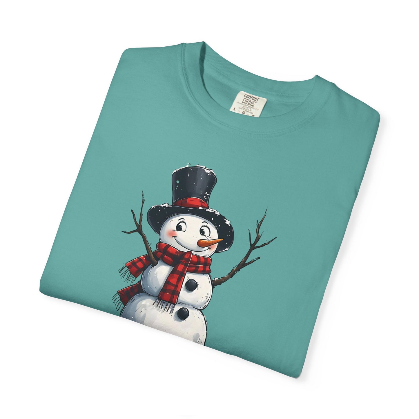Snowman Tee — Cute Vintage Snowman with Scarf & Top Hat Holiday T-Shirt