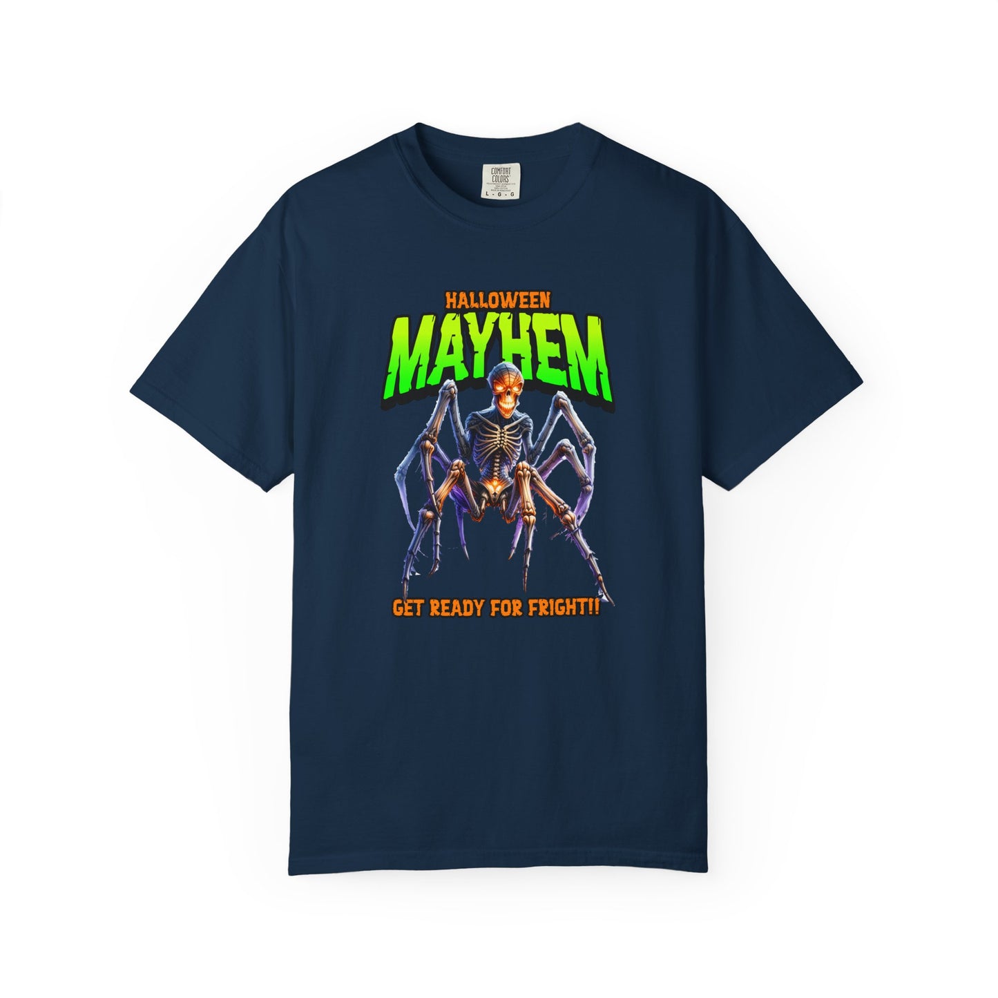Halloween Mayhem Unisex T-Shirt, Spooky Tee for Men & Women, Perfect for Halloween Parties, Trick or Treat, Eerie Vibes, Unique Costume
