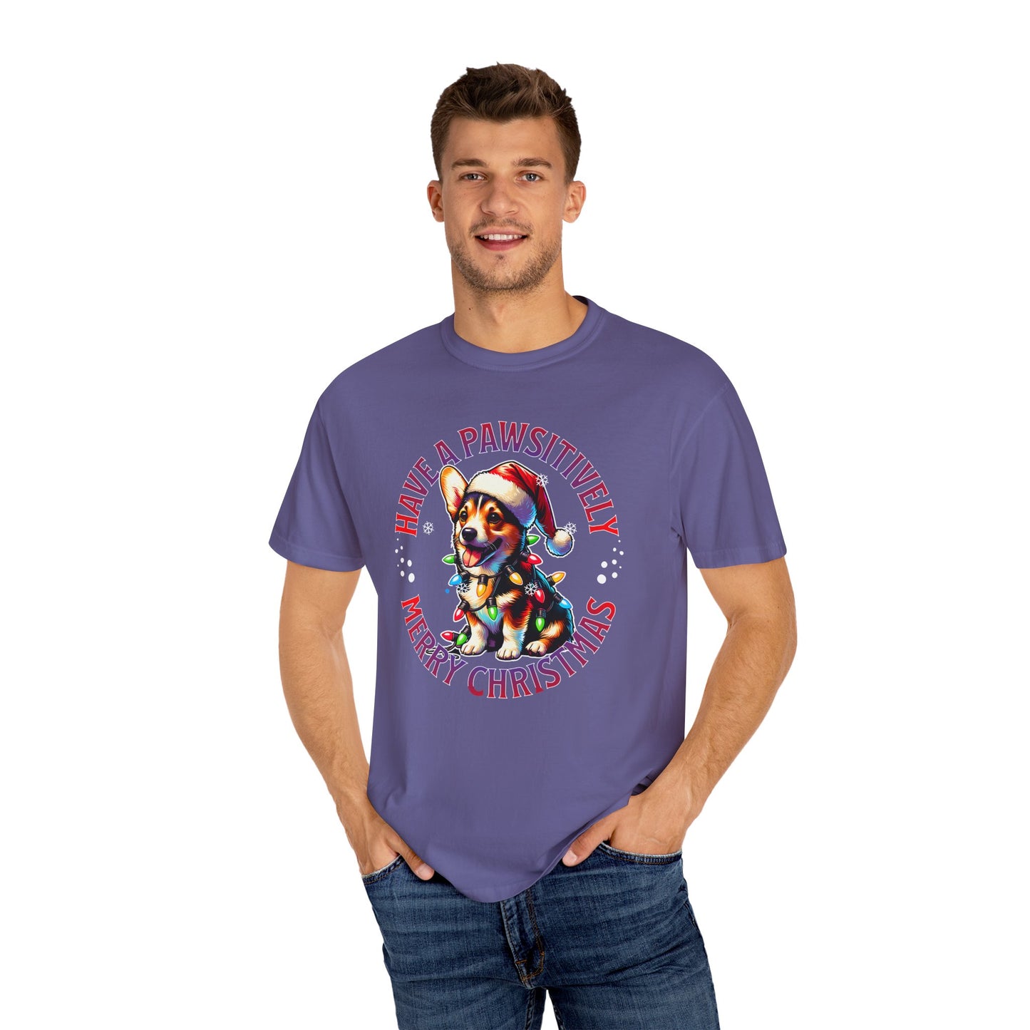 Christmas Corgi T-Shirt – "Have a Pawsitively Merry Christmas" Holiday Tee