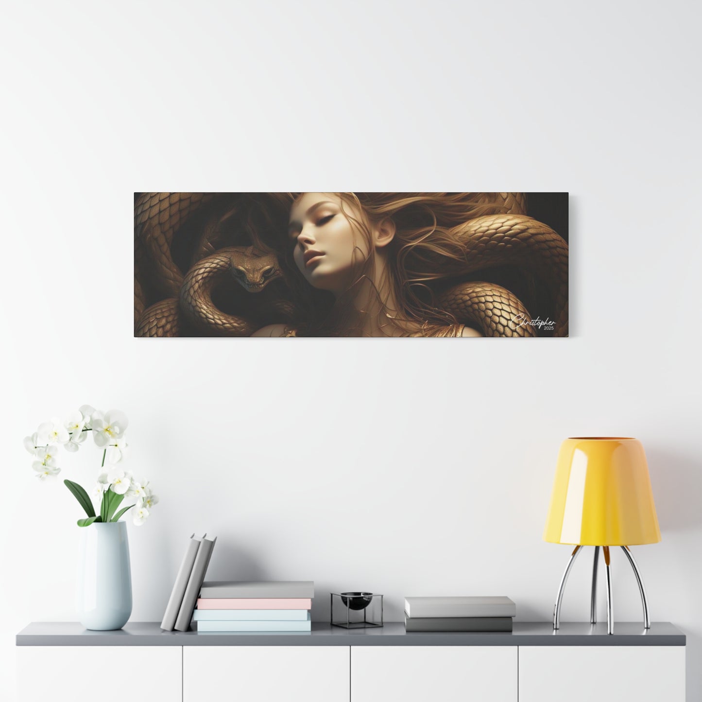 Goddess of Serpents Canvas Art - Stretched Matte Wall Decor