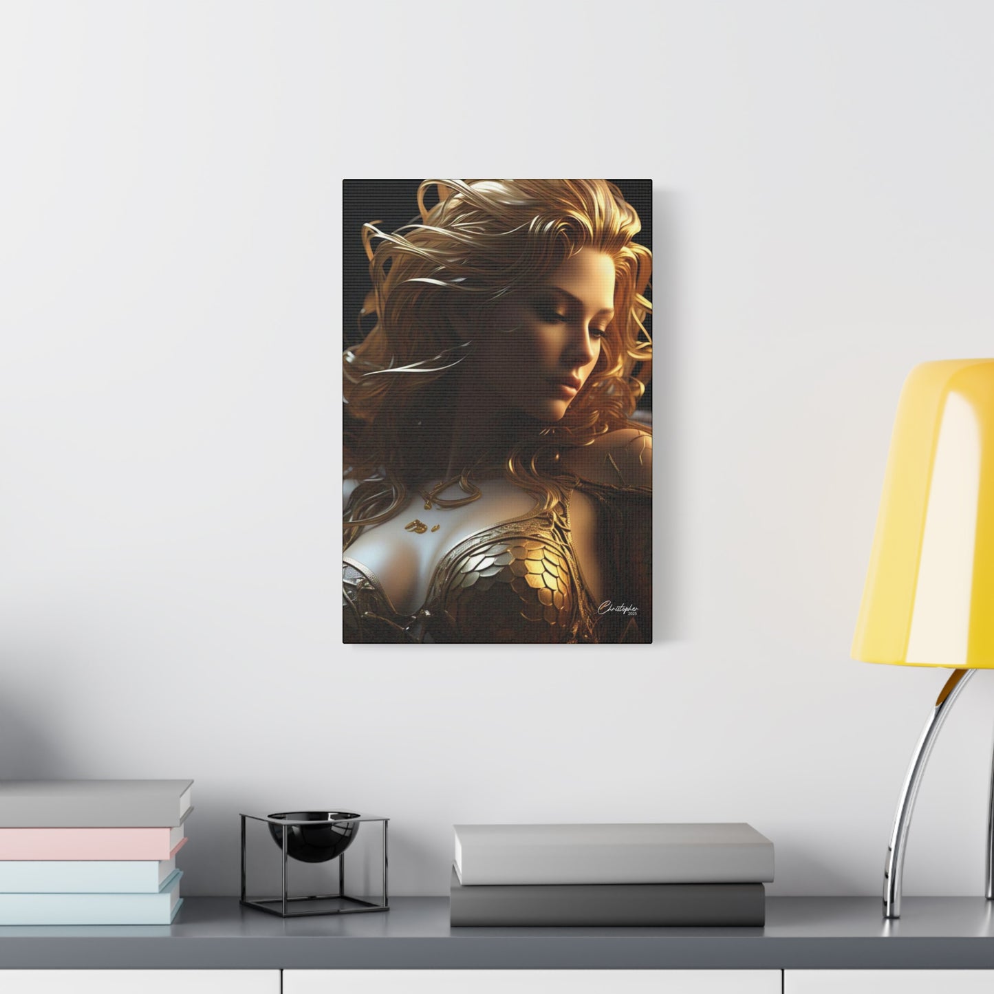 Fantasy Art Canvas Print - Serpent Goddess Home Decor