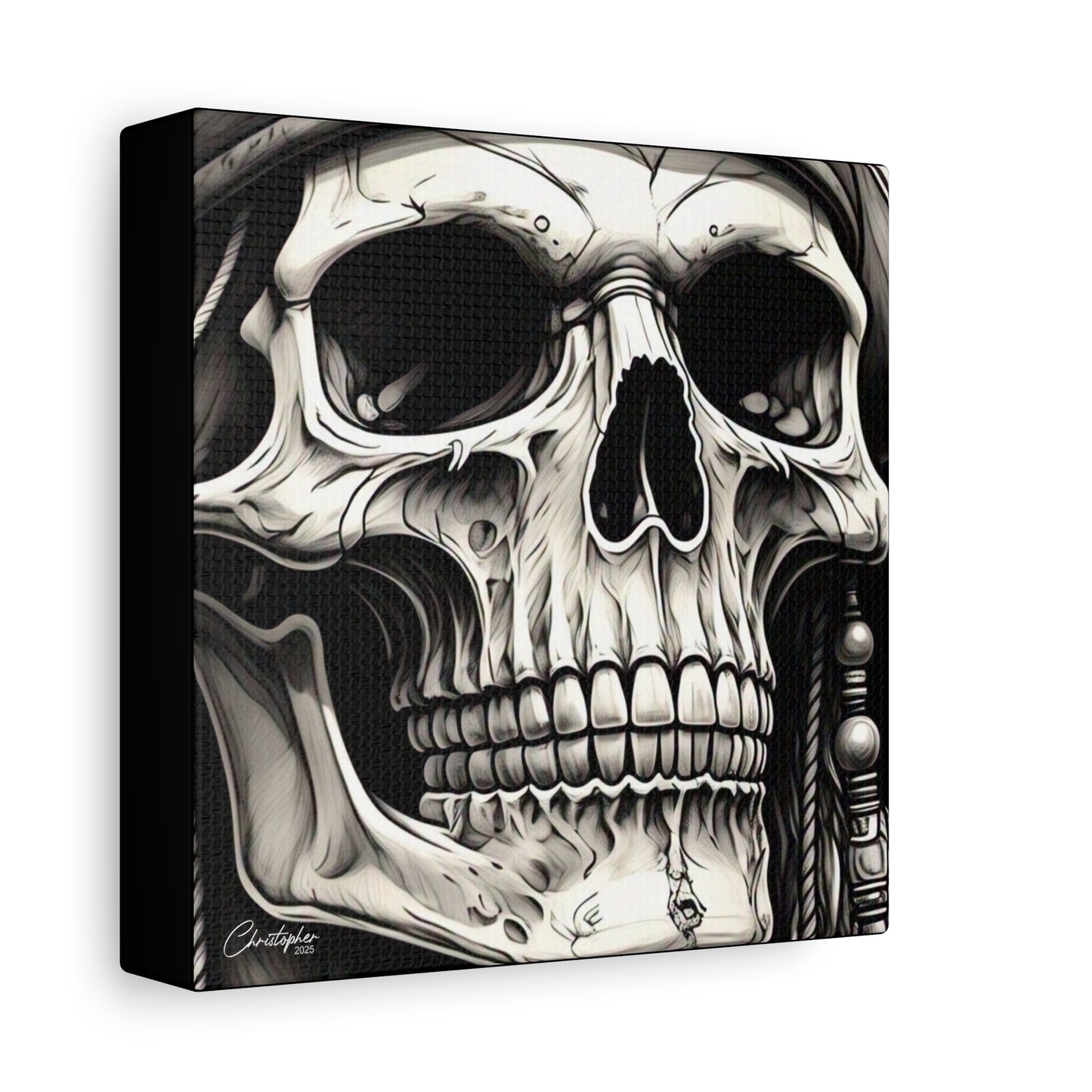 Pirate Skull Canvas Art - Edgy Gothic Decor, Wall Art for Halloween, Gothic Home Decor, Pirate Theme, Gift for Him