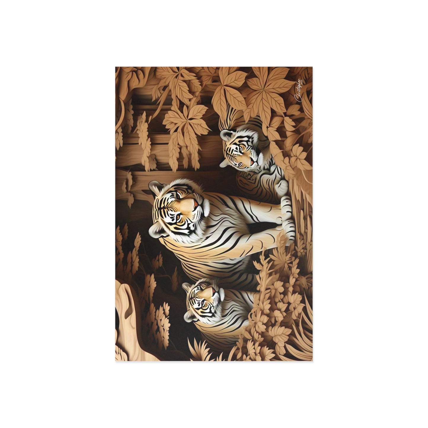 Wildlife Fine Art Postcards, Nature Greeting Cards, Animal Art Stationery, Unique Collectible Postcards, Tiger Art Decor