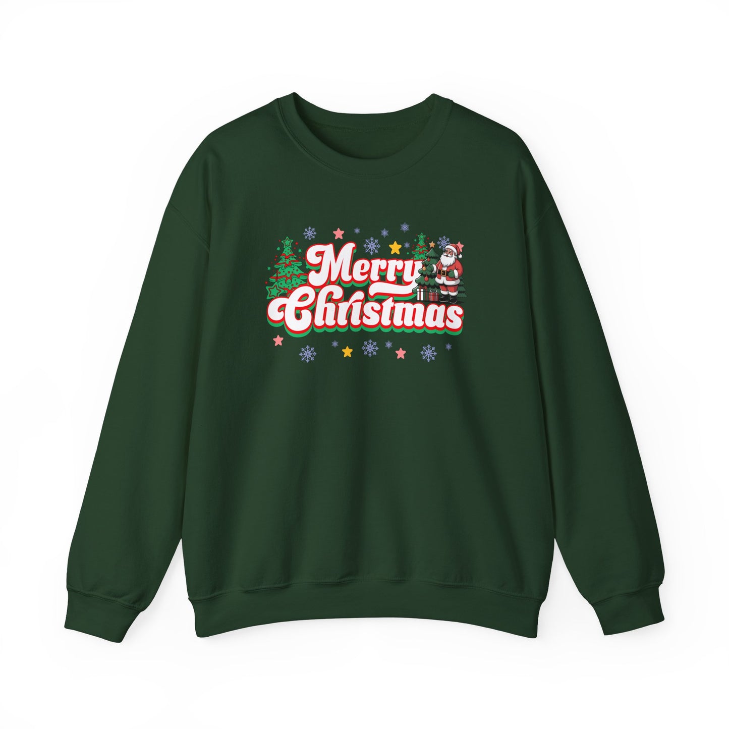 Merry Christmas Crewneck Sweatshirt — Festive Holiday Graphic Sweatshirt