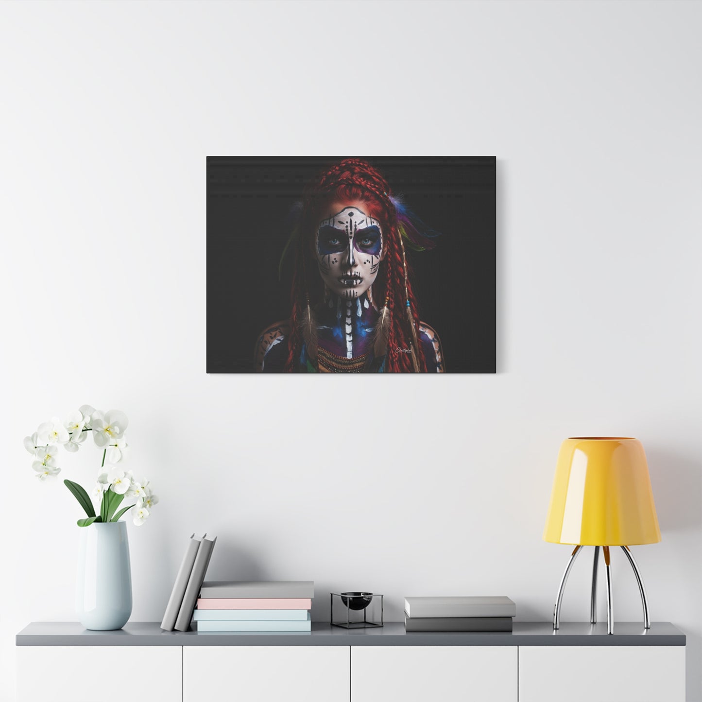 Colorful Tribal Art Canvas Print - Bohemian Home Decor