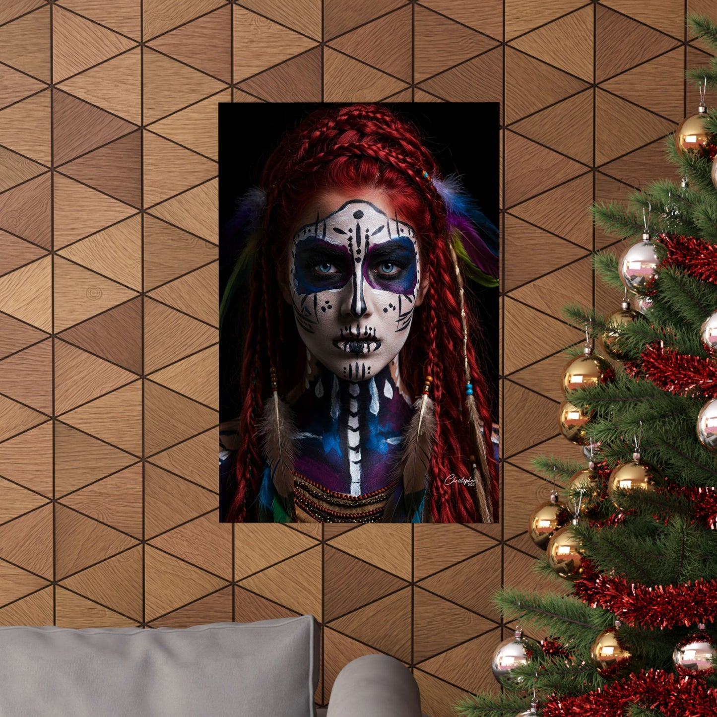 Bohemian Wall Art Print, Tribal Vertical Poster