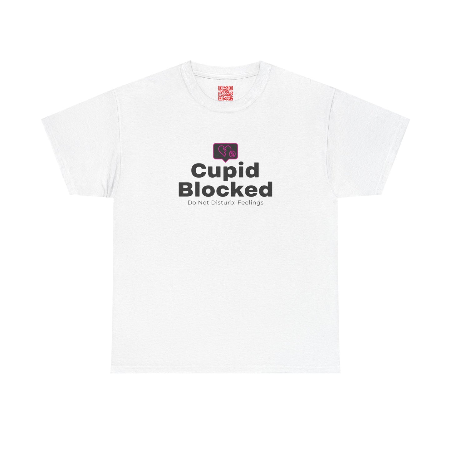 Cupid Blocked T-Shirt — Funny Anti-Valentine Graphic Tee