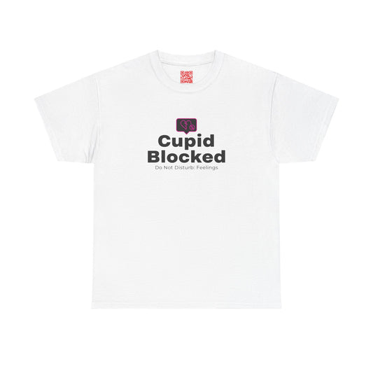 Cupid Blocked T-Shirt — Funny Anti-Valentine Graphic Tee