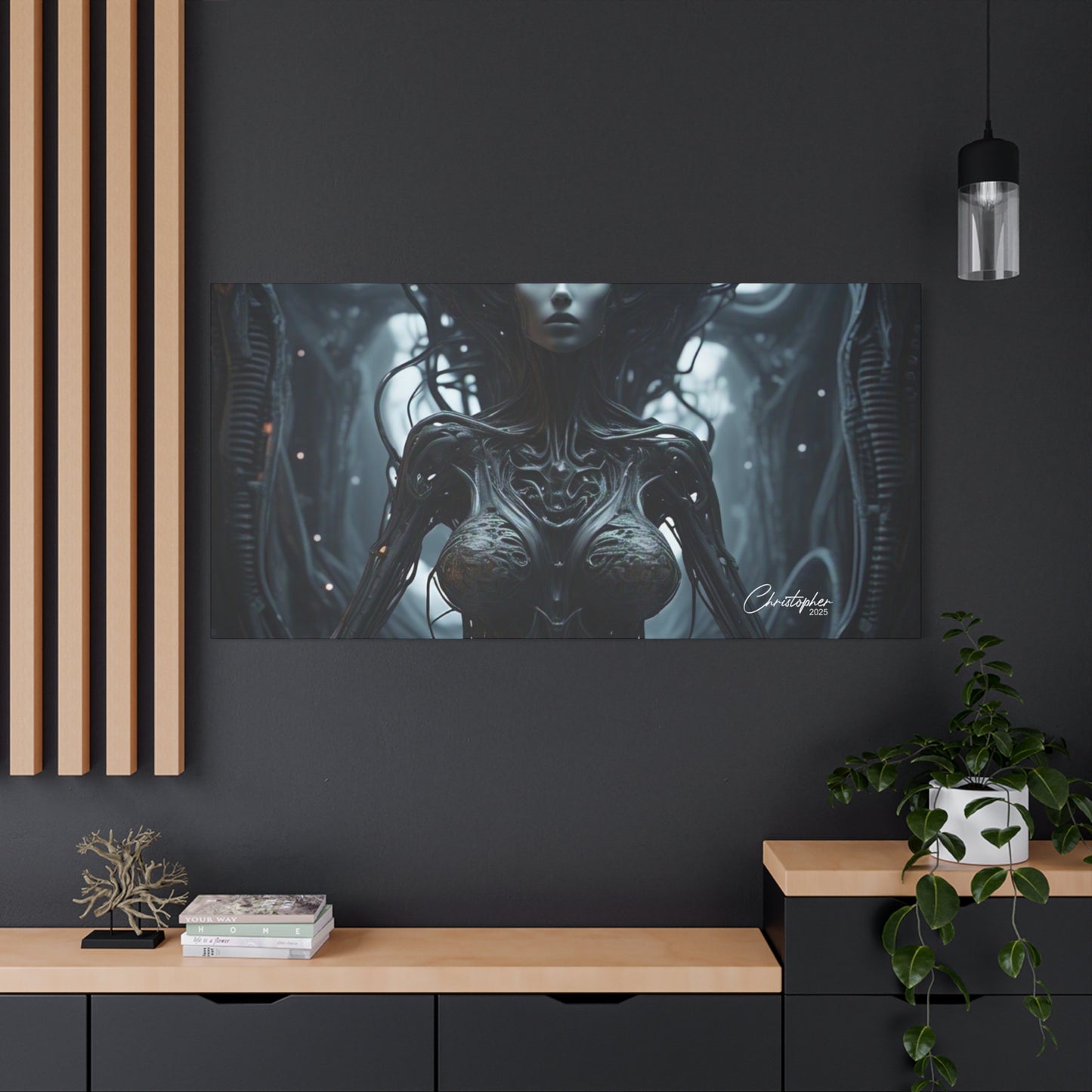 Futuristic Matte Canvas Wall Art – 1.25" Stretched