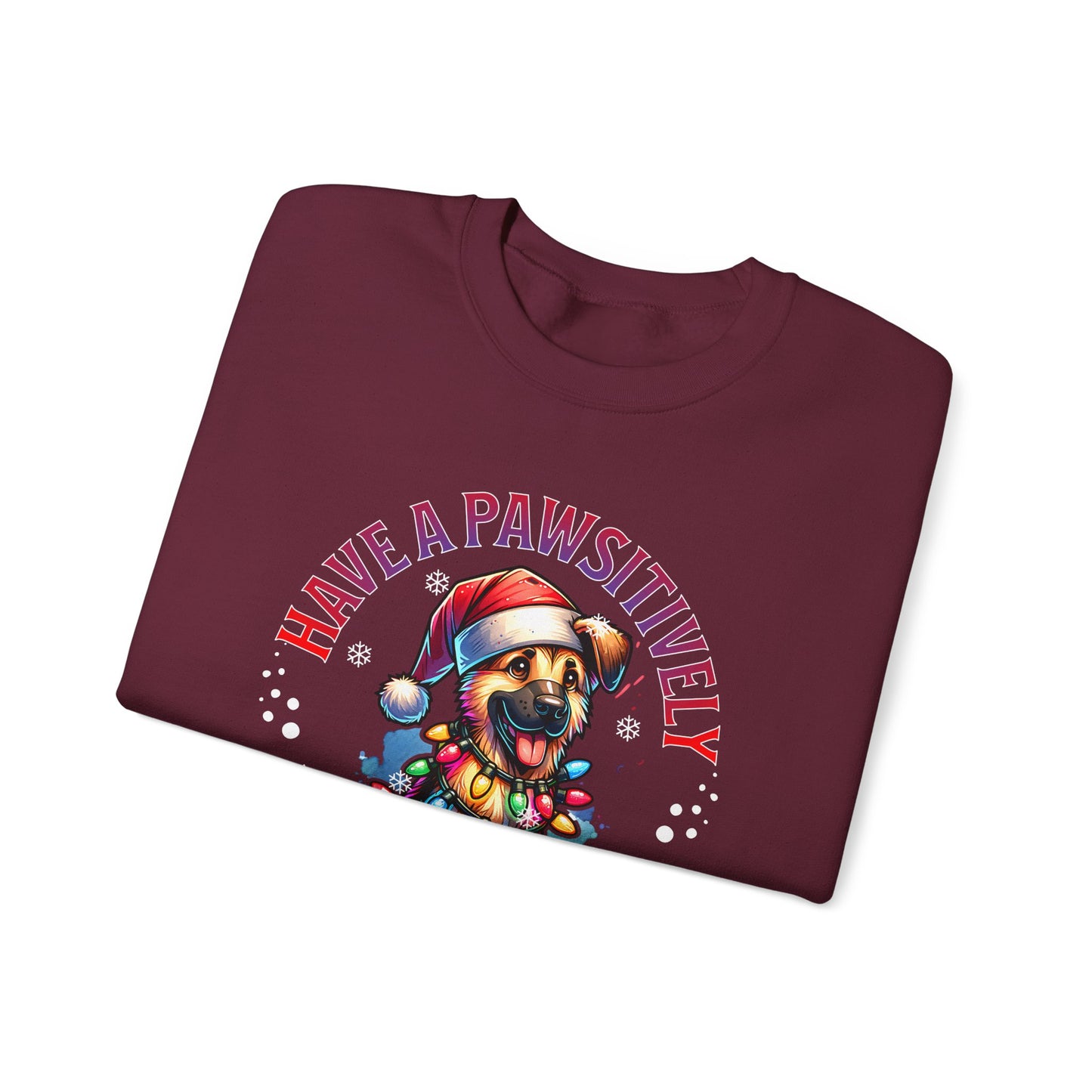 Christmas German Shepard Sweatshirt – "Have a Pawsitively Merry Christmas" Crewneck