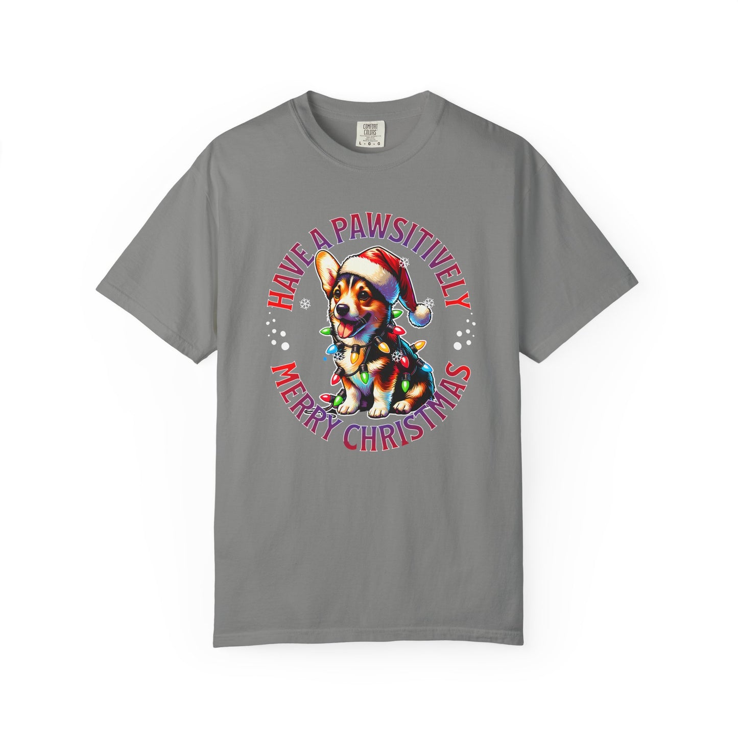Christmas Corgi T-Shirt – "Have a Pawsitively Merry Christmas" Holiday Tee