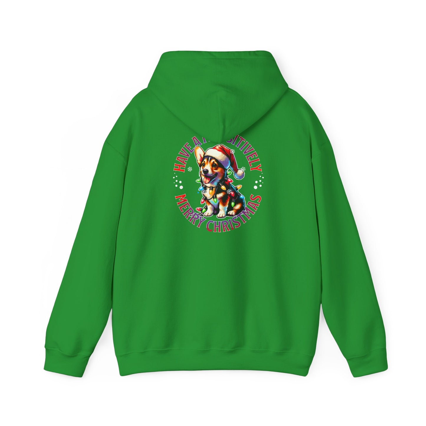 Christmas Pack Corgie Hoodie - Festive Dogs in Santa Hats "Have A Paw-sitively Merry Christmas"