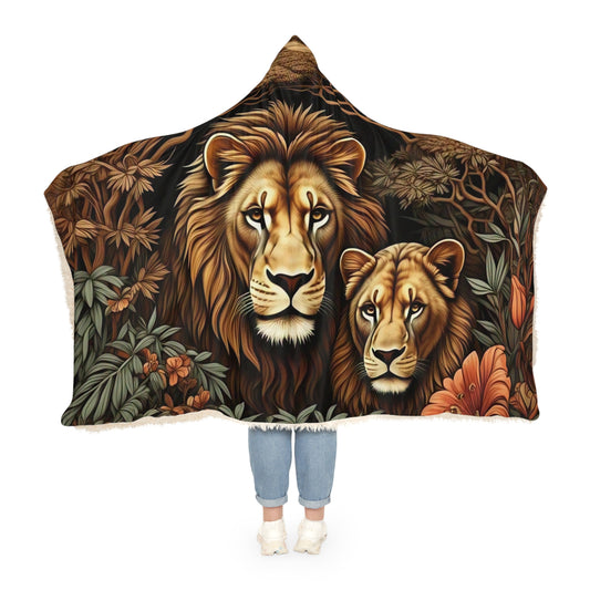 Cozy Jungle Lion Snuggle Blanket | Soft Throw for Home, Gift Idea, Animal Lover's Decor, Warm Blanket, Wildlife Art