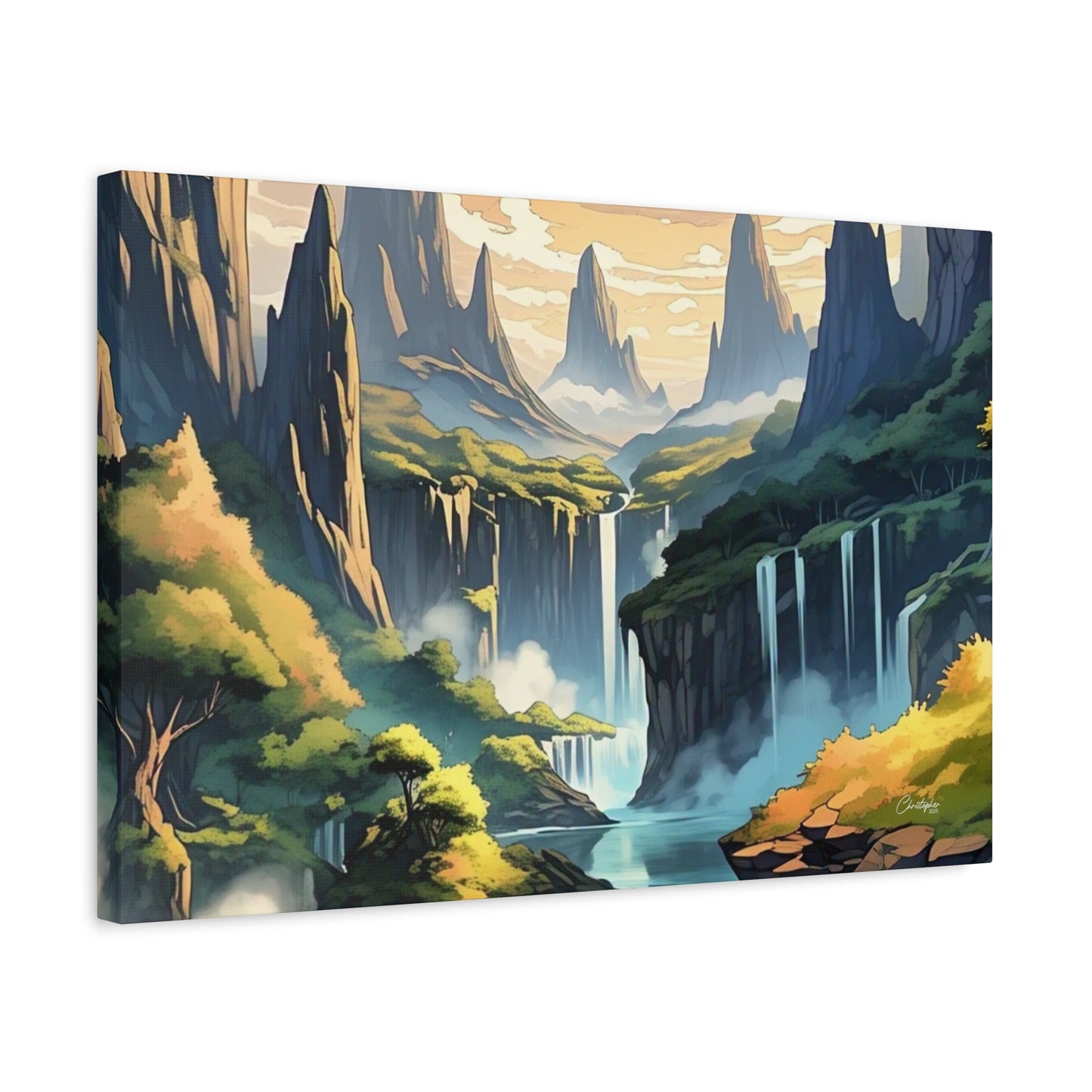 Serene Landscape Canvas Wall Art, Nature Home Decor, Tranquil Living Room Accent, Gift for Nature Lovers, Gallery Wall Piece