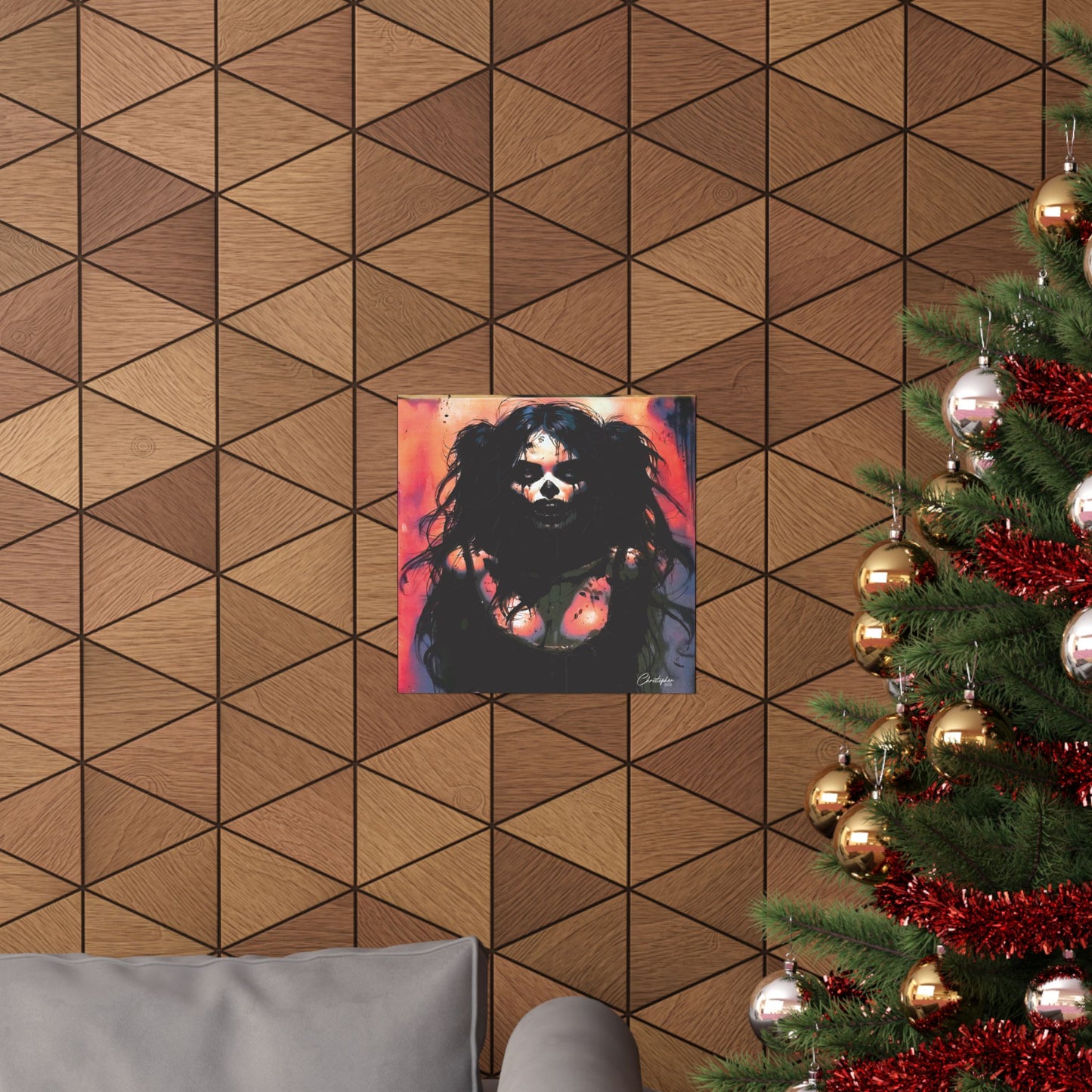 Laser Engraved Original Art Gothic Wall Art Poster, Edgy Home Decor, Alternative Aesthetic Prints, Halloween Decor, Unique Gift Idea