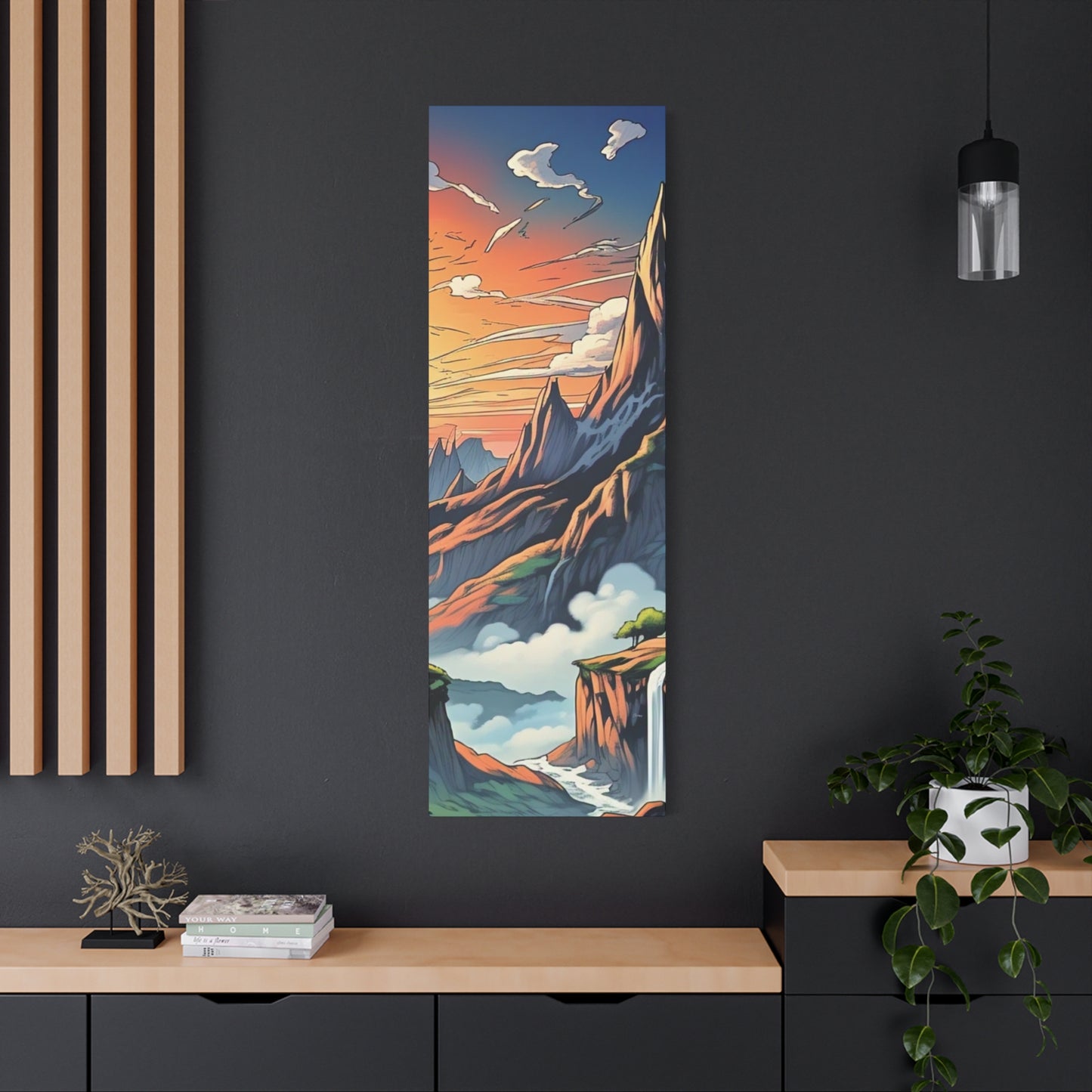 Stretched Canvas Art Print, Mountain Sunrise Landscape Decor, Wall Art for Home, Gift for Nature Lovers, Perfect for Living Room, [...]