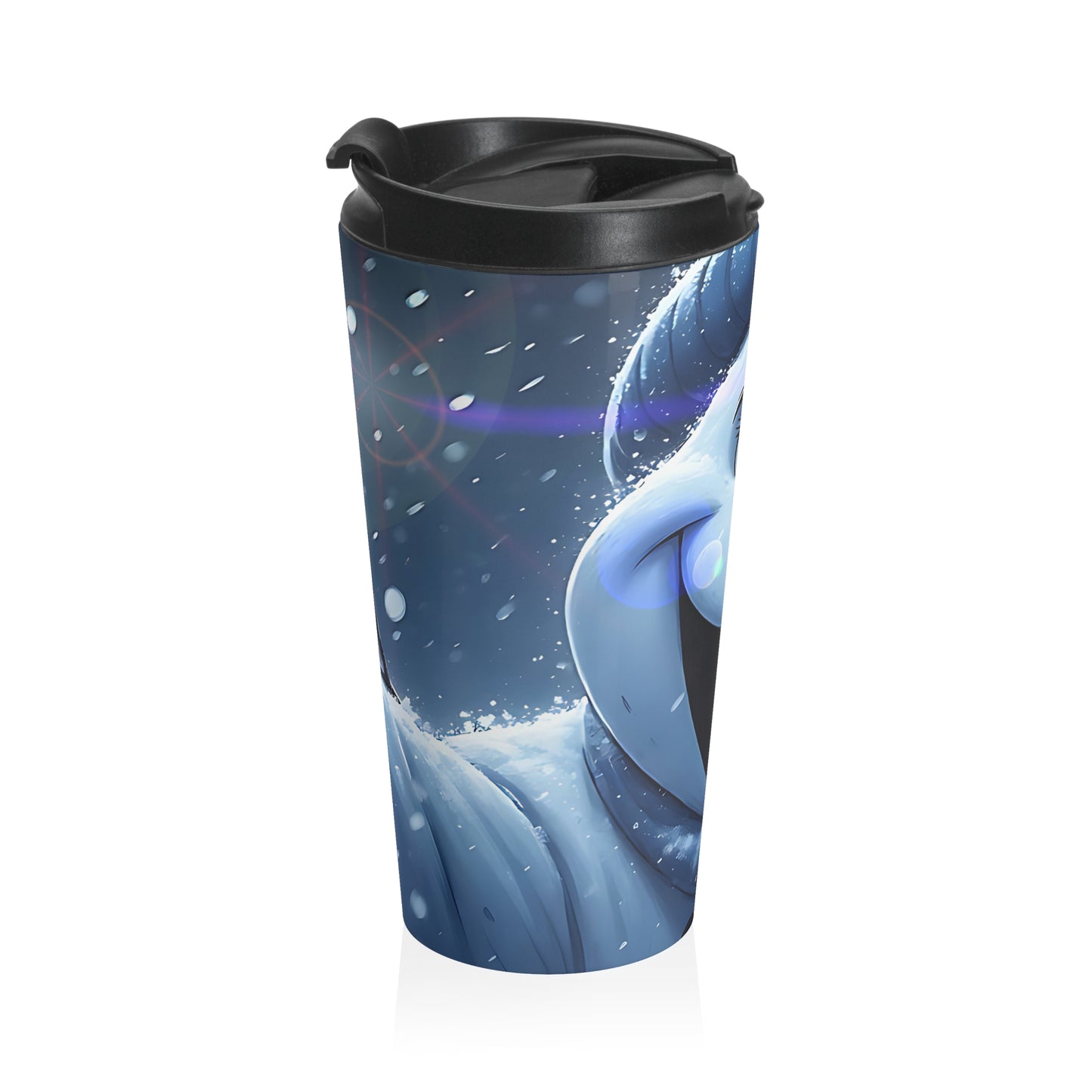 Snowman (christmas selfies) Stainless Steel Travel Mug - Fun Winter Coffee Tumbler