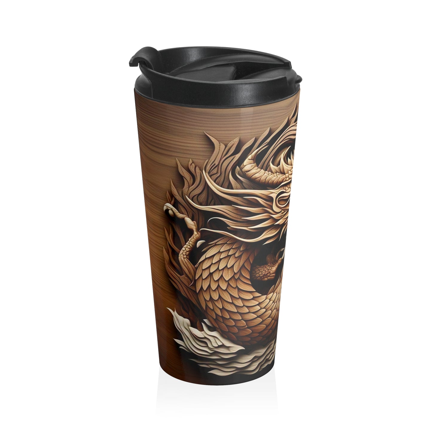Dragon Art Stainless Steel Travel Mug | Unique Cup for Tea & Coffee, Camping, Gifts for Her, Personalized Drinkware