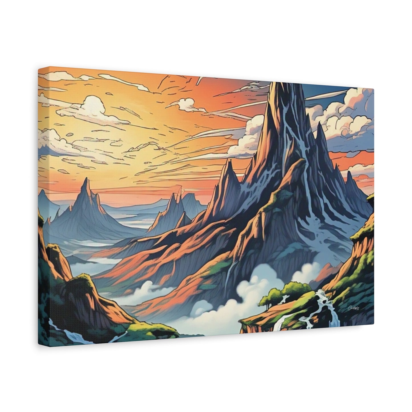 Stretched Canvas Art Print, Mountain Sunrise Landscape Decor, Wall Art for Home, Gift for Nature Lovers, Perfect for Living Room, [...]