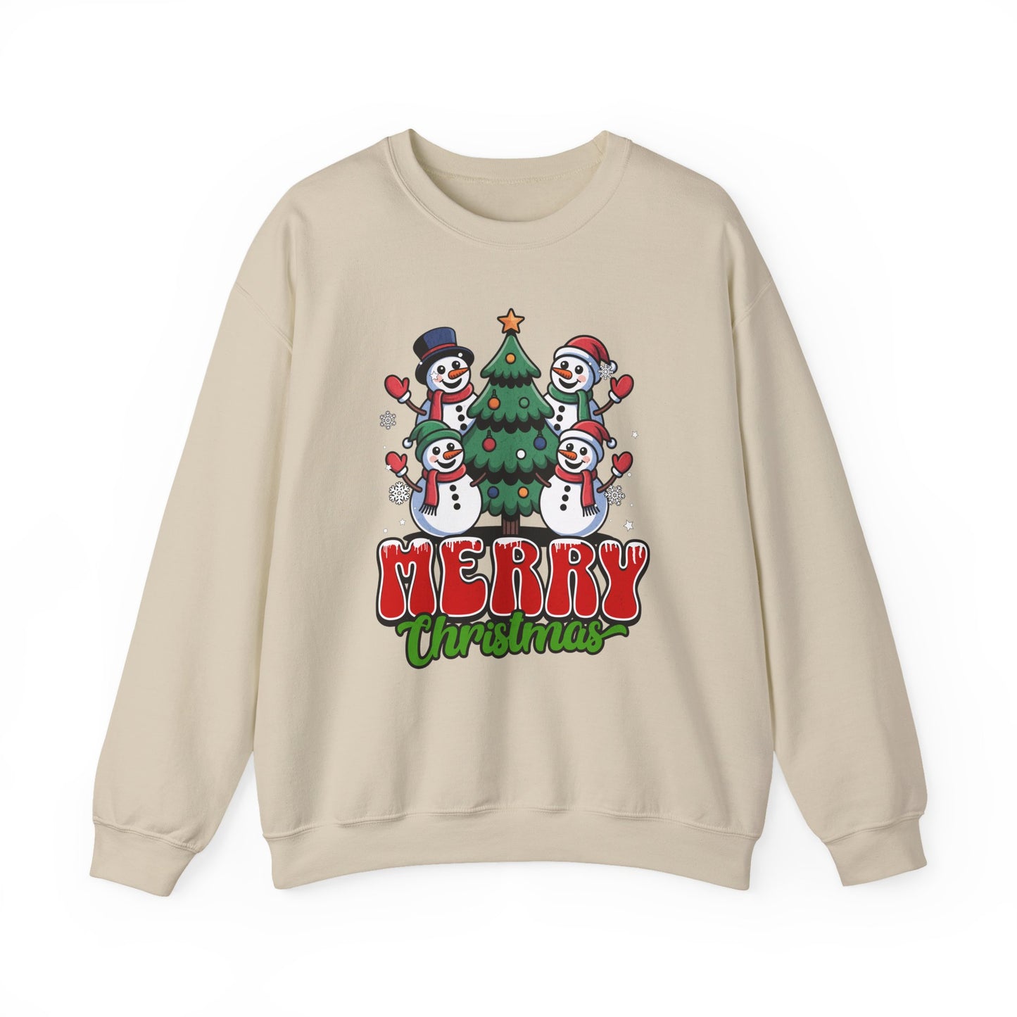 Merry Christmas Snowman Crewneck Sweatshirt