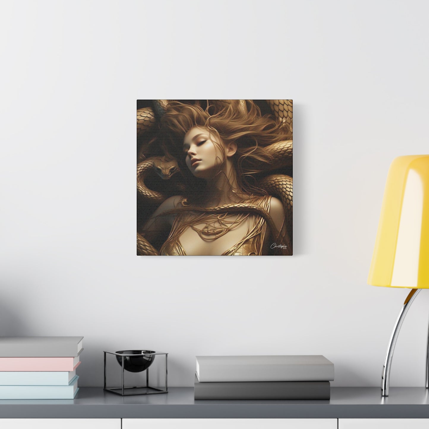 Goddess of Serpents Canvas Art - Stretched Matte Wall Decor
