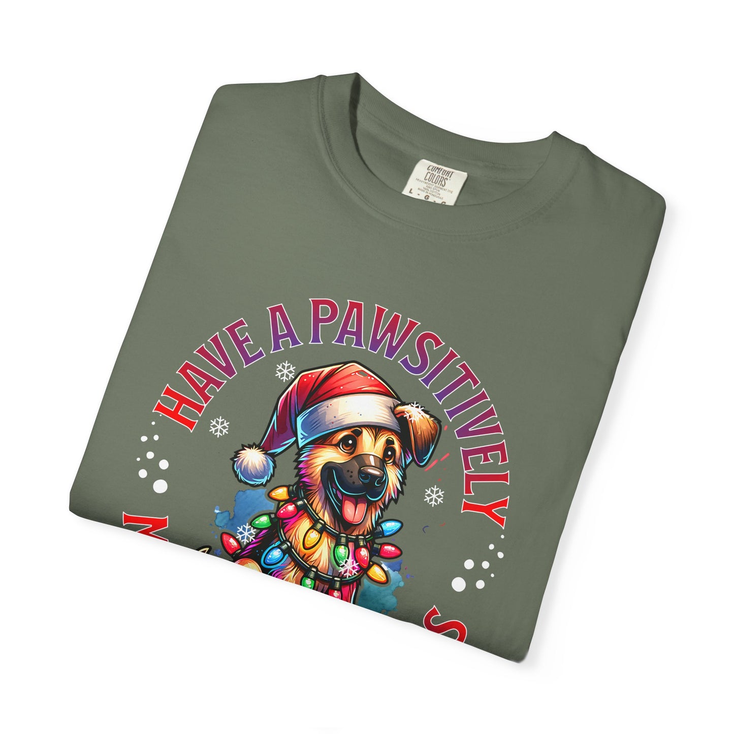 Christmas German Shepard T-Shirt — "Have a Pawsitively Merry Christmas" Holiday Tee