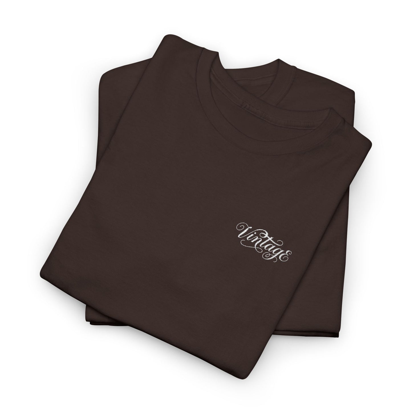 T-Shirt — Vintage in White Chest Logo Tee