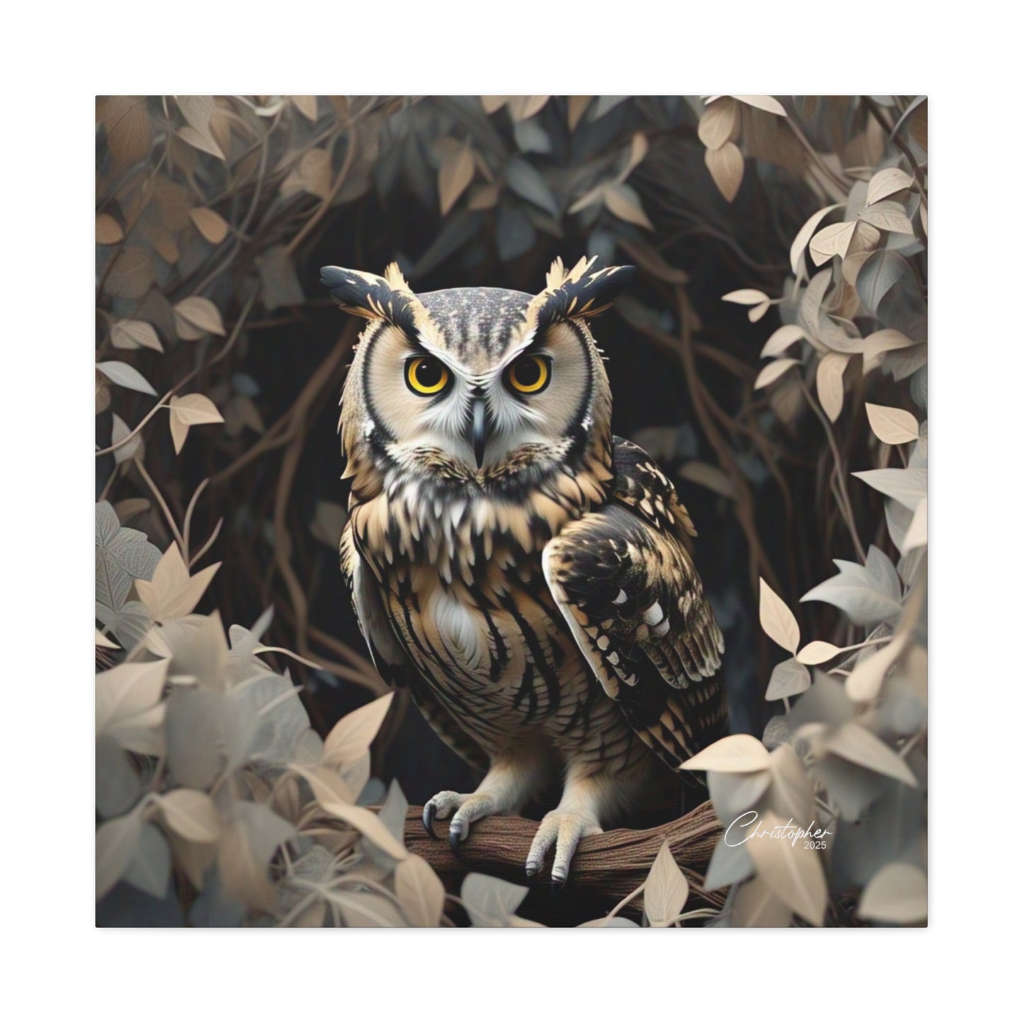Realistic Owl Canvas Art - Nature Wall Decor for Home & Office