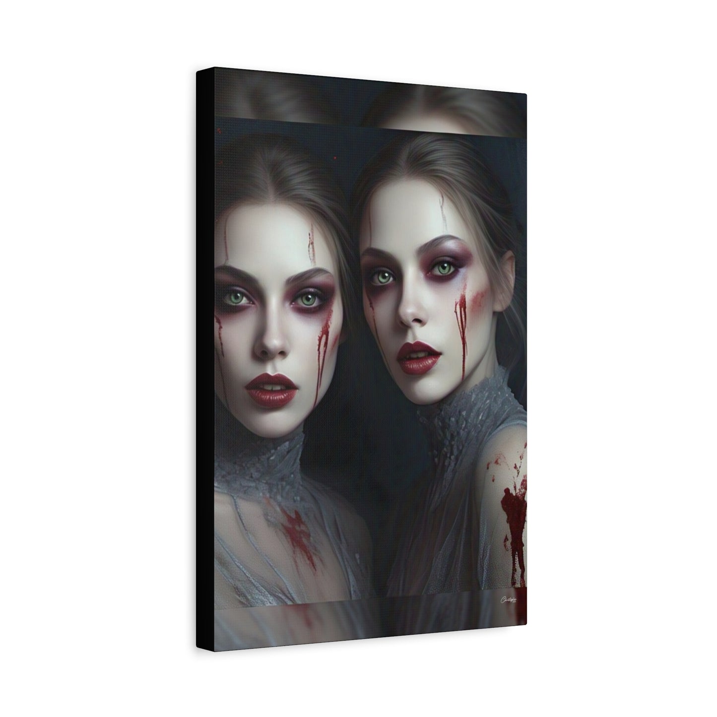 Spooky Art Canvas Print, Matte Canvas, Stretched Wall Decor, Gothic Home Decor, Halloween Art, Unique Gift