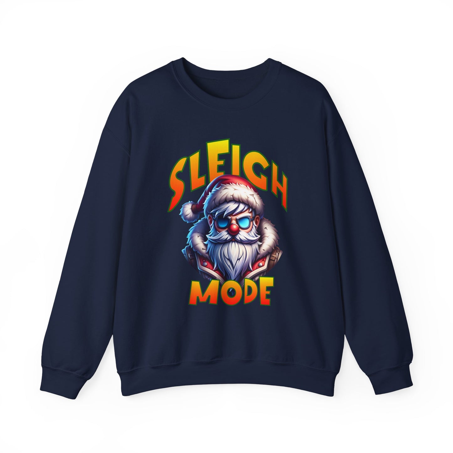 Sleigh Mode Sweatshirt — Cool Santa Graphic Holiday Crewneck