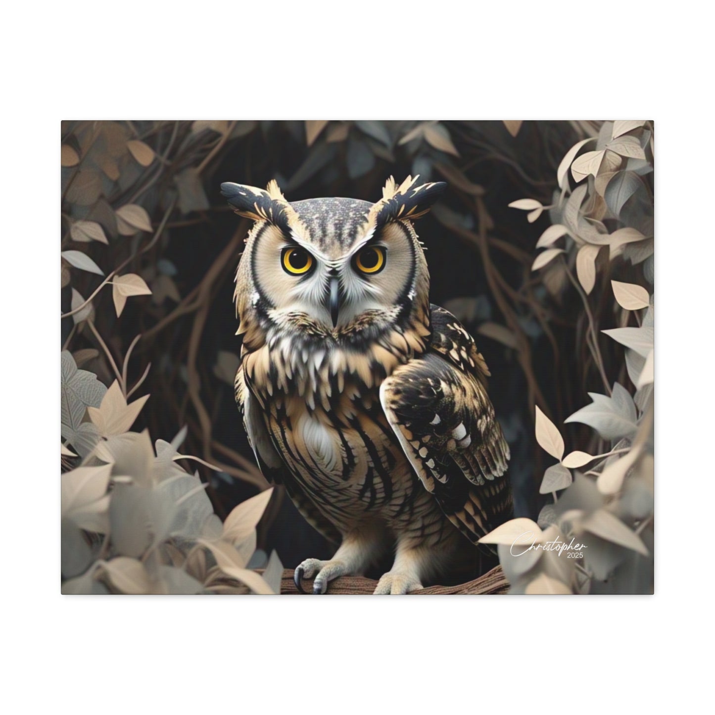 Realistic Owl Canvas Art - Nature Wall Decor for Home & Office