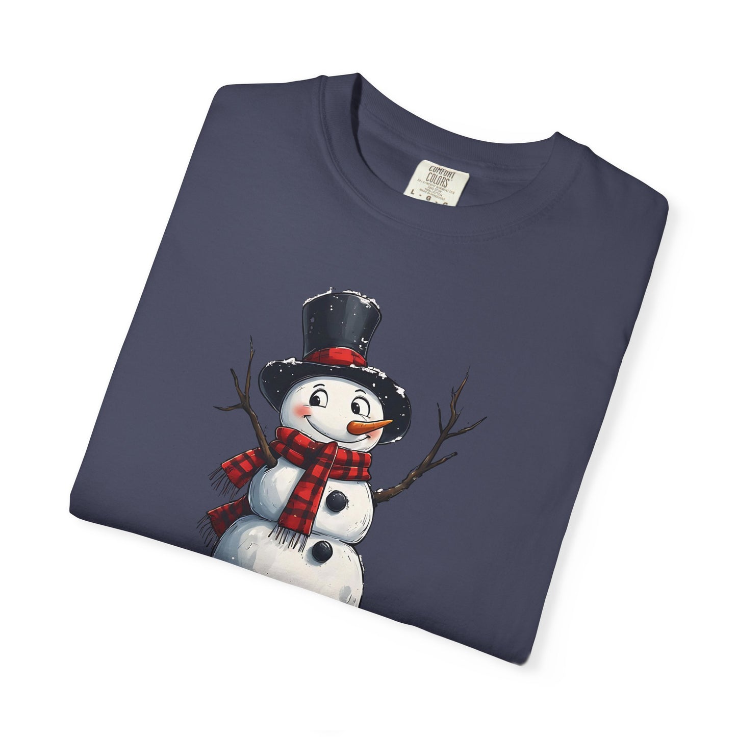 Snowman Tee — Cute Vintage Snowman with Scarf & Top Hat Holiday T-Shirt