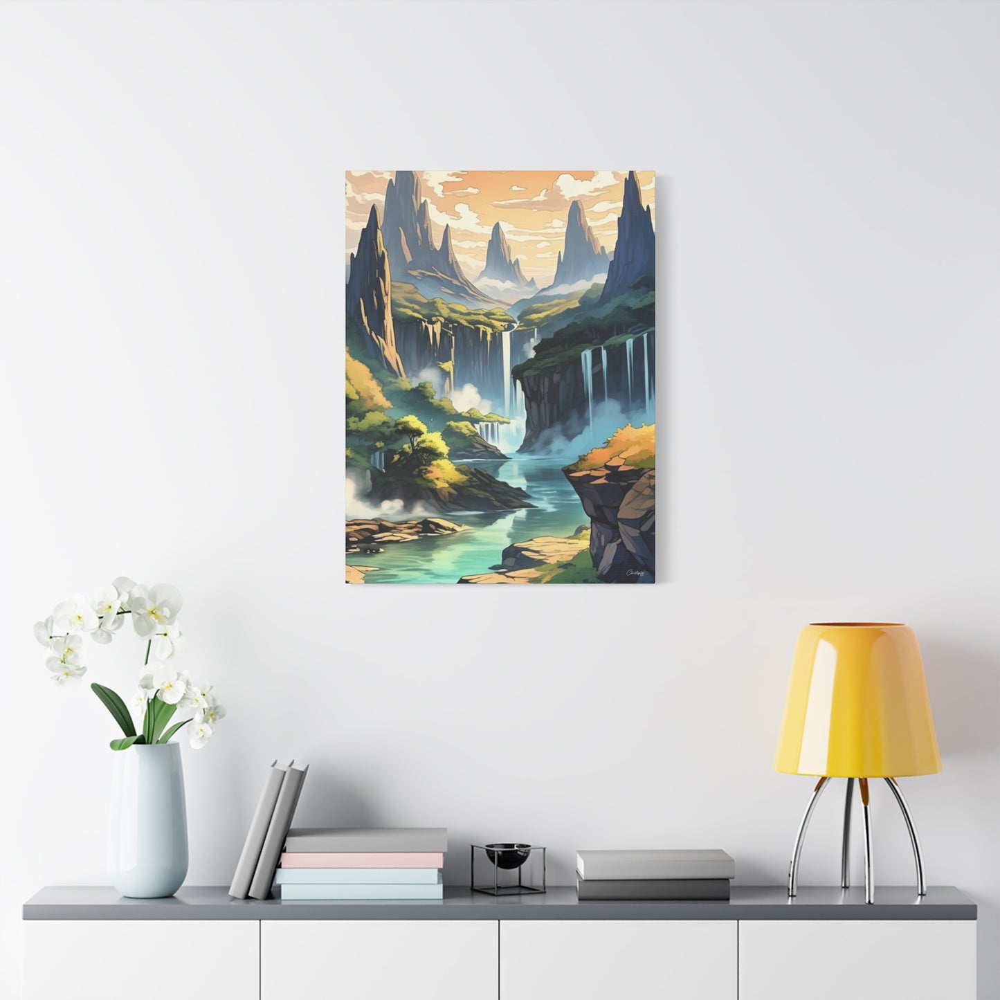 Serene Landscape Canvas Wall Art, Nature Home Decor, Tranquil Living Room Accent, Gift for Nature Lovers, Gallery Wall Piece