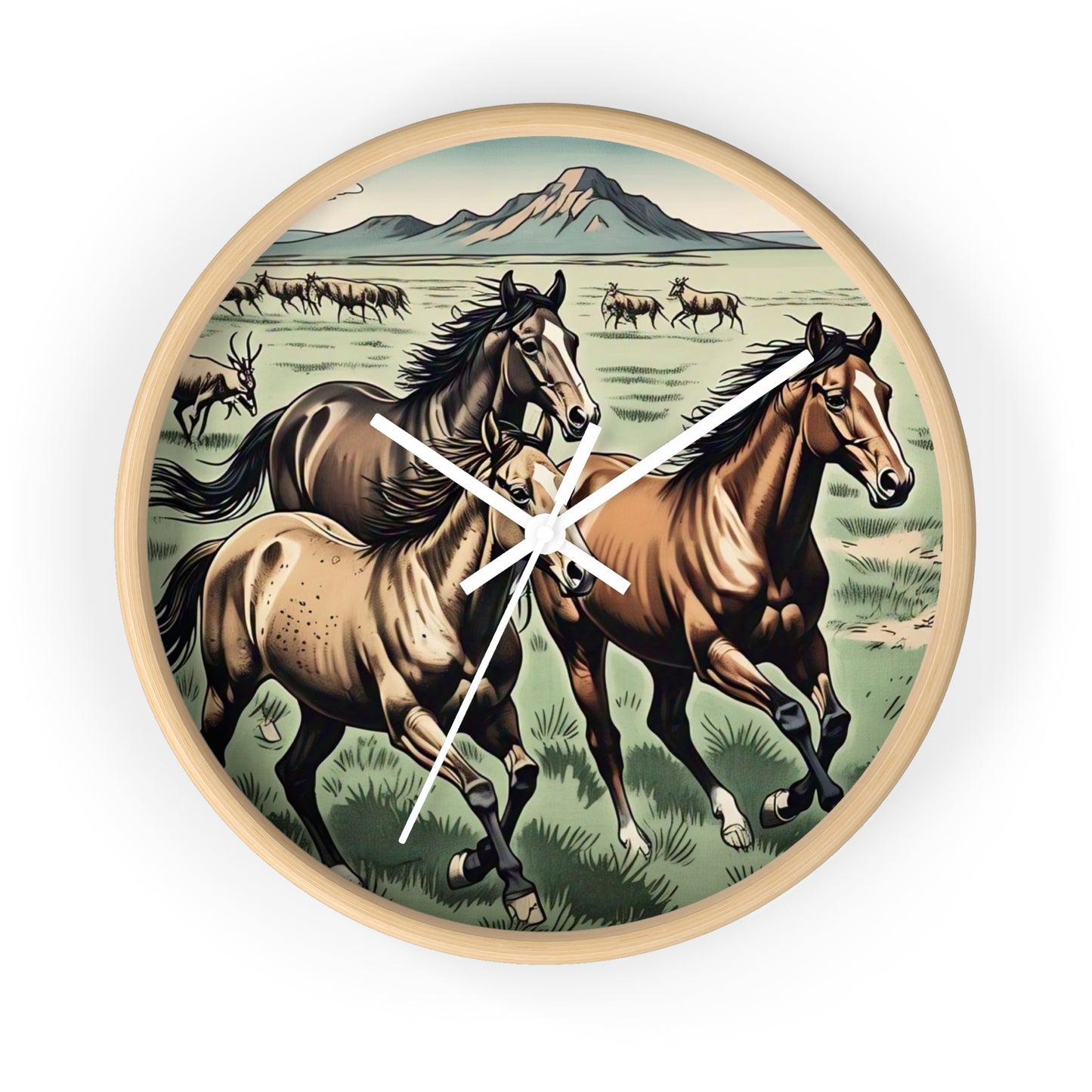 Rustic Horse Wall Clock - Equestrian Decor, Farmhouse Style, Gift for Horse Lovers, Country Home Decor, Western Wall Art