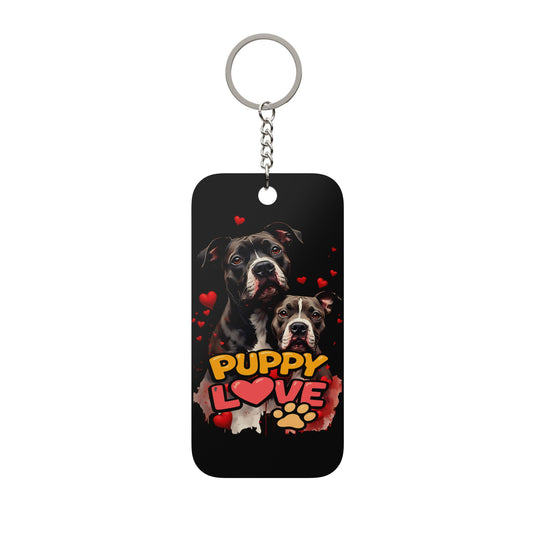 Puppy Love Keychain — Double-Sided Dog Charm