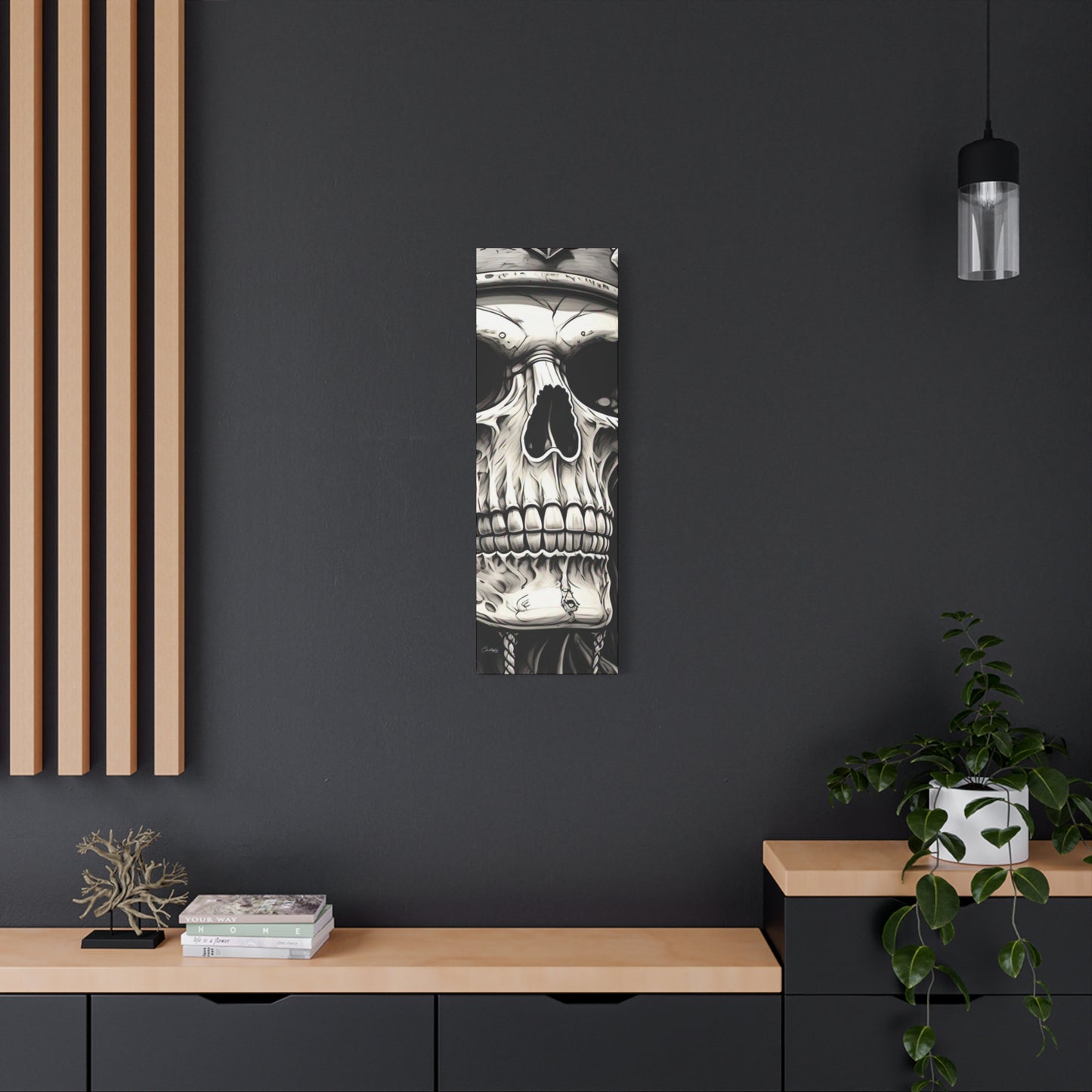Pirate Skull Canvas Art - Edgy Gothic Decor, Wall Art for Halloween, Gothic Home Decor, Pirate Theme, Gift for Him