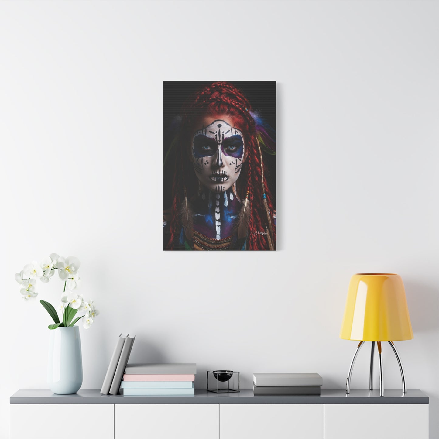 Colorful Tribal Art Canvas Print - Bohemian Home Decor