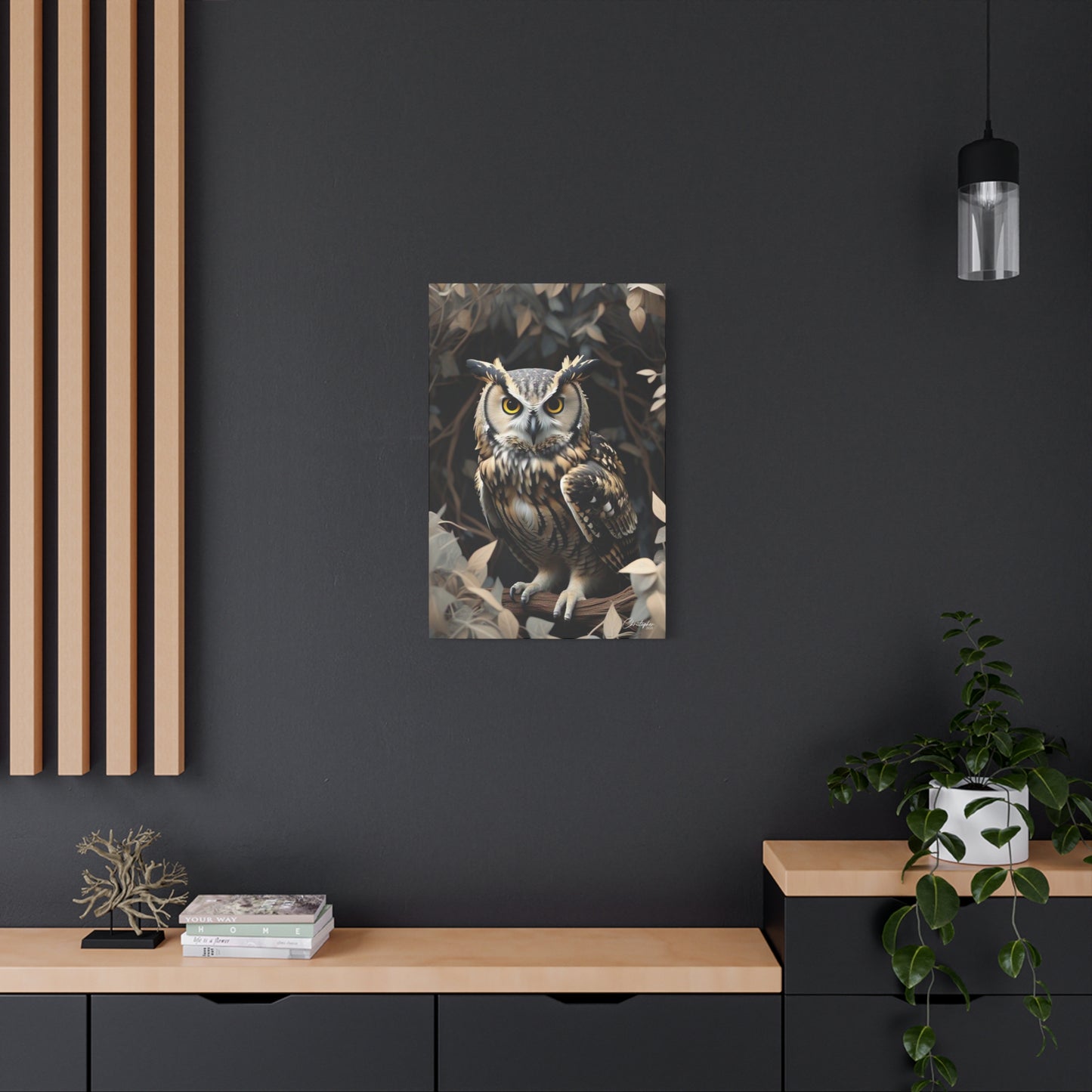 Realistic Owl Canvas Art - Nature Wall Decor for Home & Office