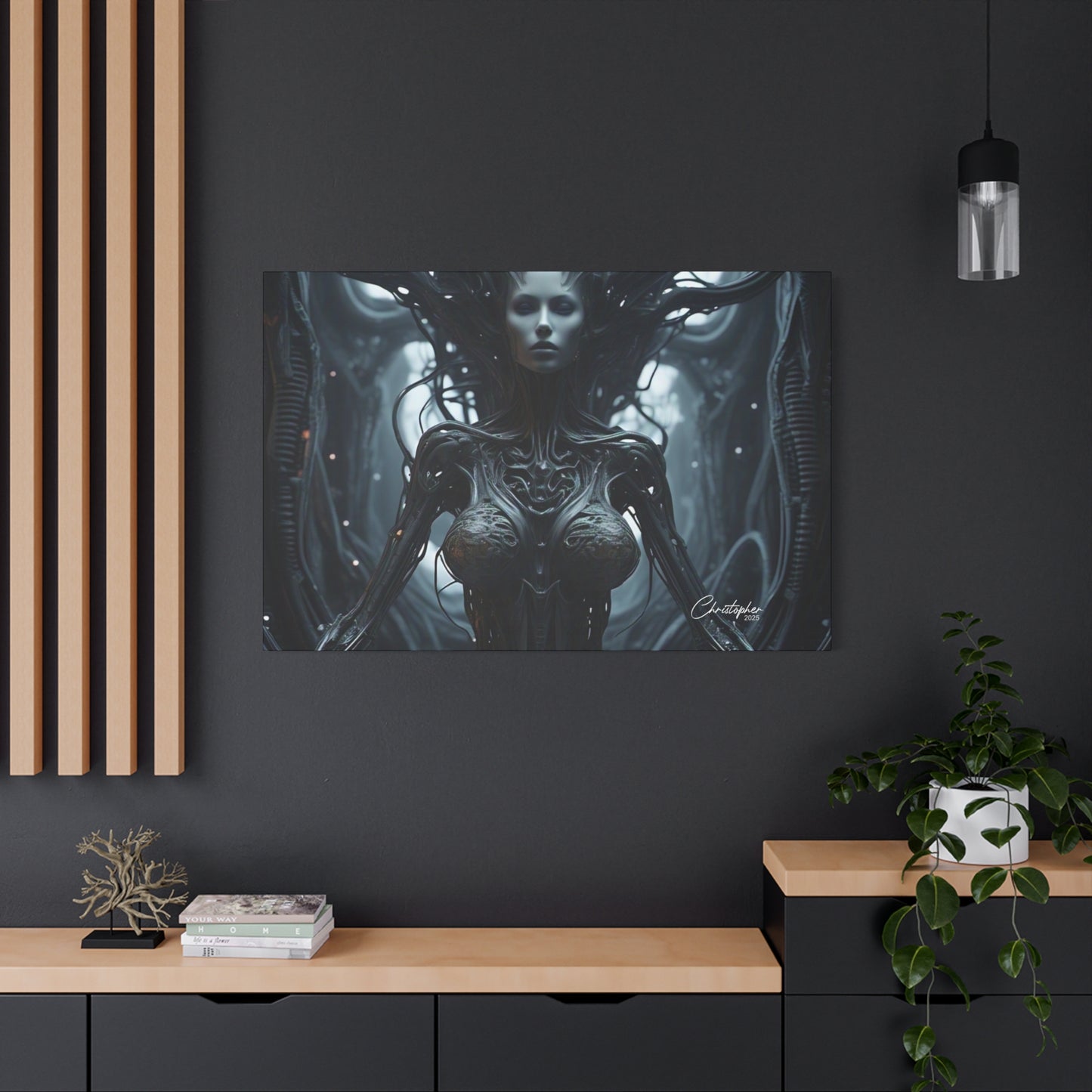 Futuristic Matte Canvas Wall Art – 1.25" Stretched