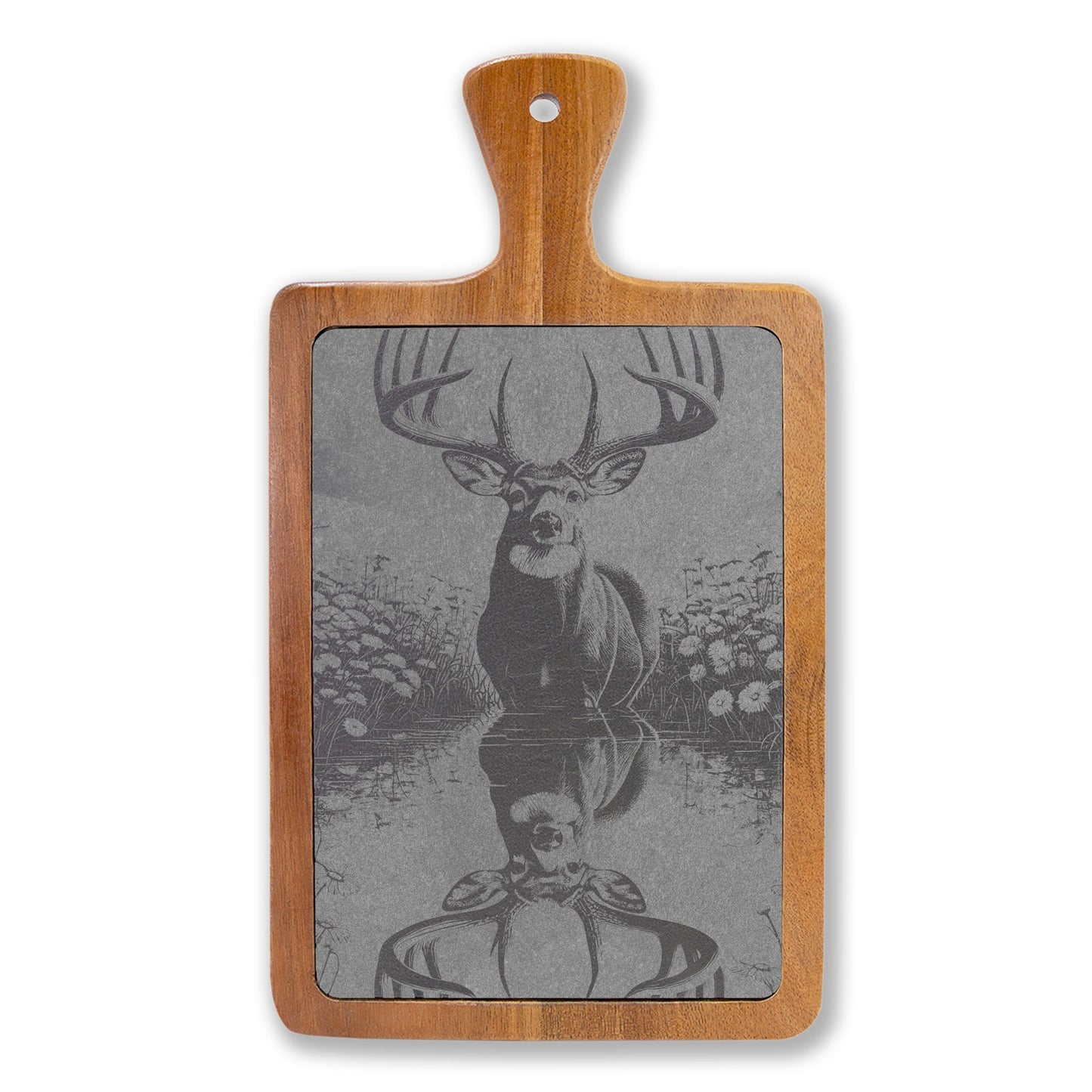 Engraved Deer Charcuterie Board with Cheese Tools