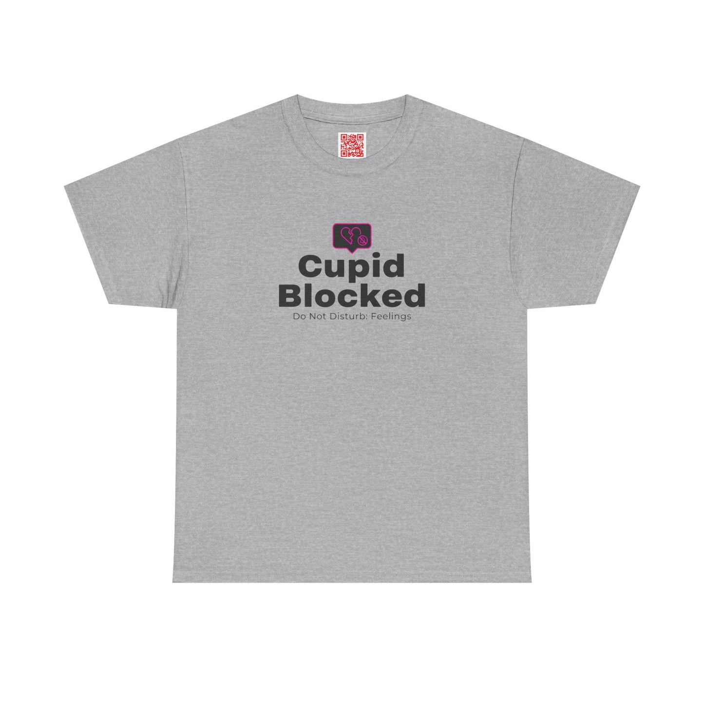 Cupid Blocked T-Shirt — Funny Anti-Valentine Graphic Tee