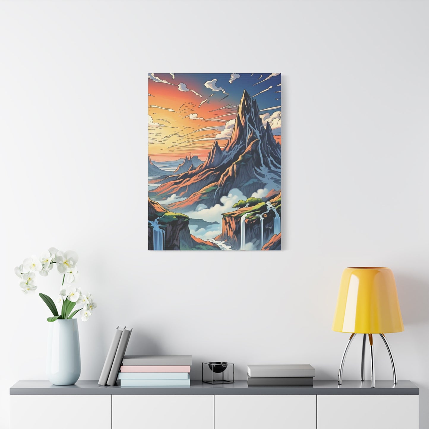 Stretched Canvas Art Print, Mountain Sunrise Landscape Decor, Wall Art for Home, Gift for Nature Lovers, Perfect for Living Room, [...]