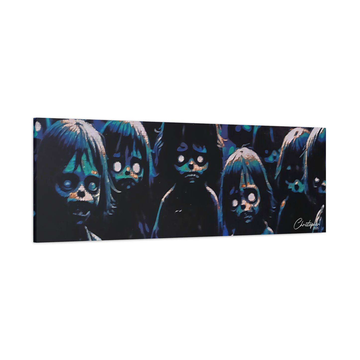 Original Laser Engraved Art, Full Wrapped Edges, Matte Canvas, Stretched, 1.25"