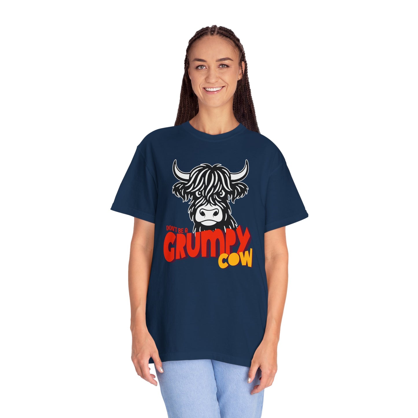 Grumpy Cow T-Shirt — Funny Highland Cow Graphic Tee