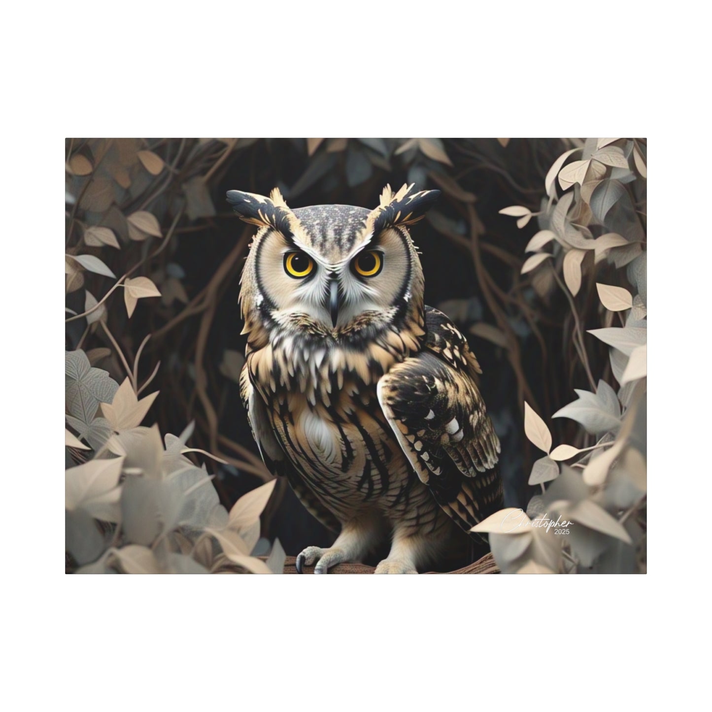 Realistic Owl Canvas Art - Nature Wall Decor for Home & Office