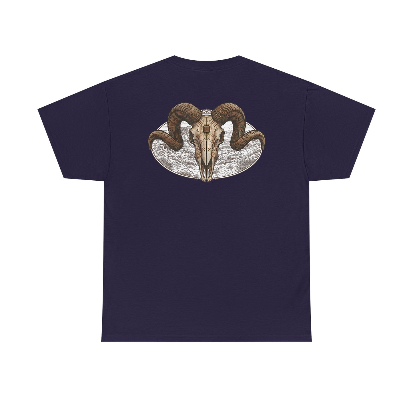 Ram Skull Graphic Tee Double Sided — 'Chestnut Valley, Oregon' Vintage Occult Shirt